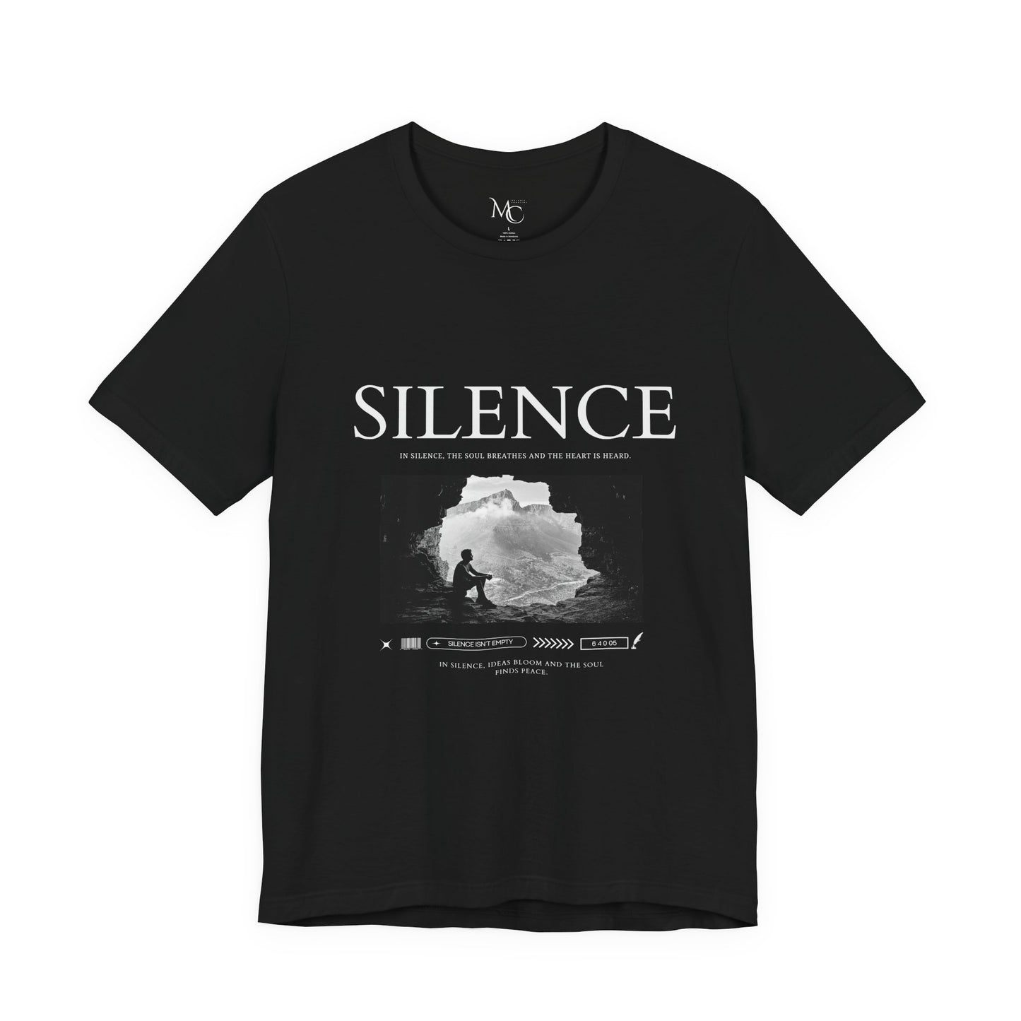 Silence Graphic Tee - Unisex Jersey Short Sleeve T-Shirt, Casual Wear
